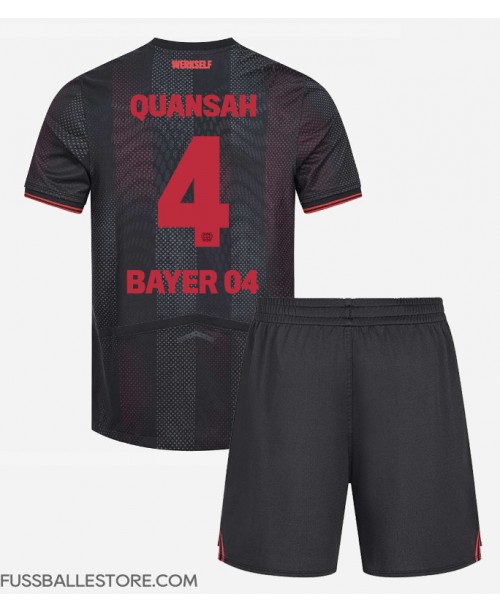 Günstige Bayer Leverkusen Jarell Quansah #4 Heimtrikotsatz Kinder 2025-26 Kurzarm (+ Kurze Hosen) Günstige Bayer Leverkusen Jarell Quansah #4 Heimtrikotsatz Kinder 2025-26 Kurzarm (+ Kurze Hosen)